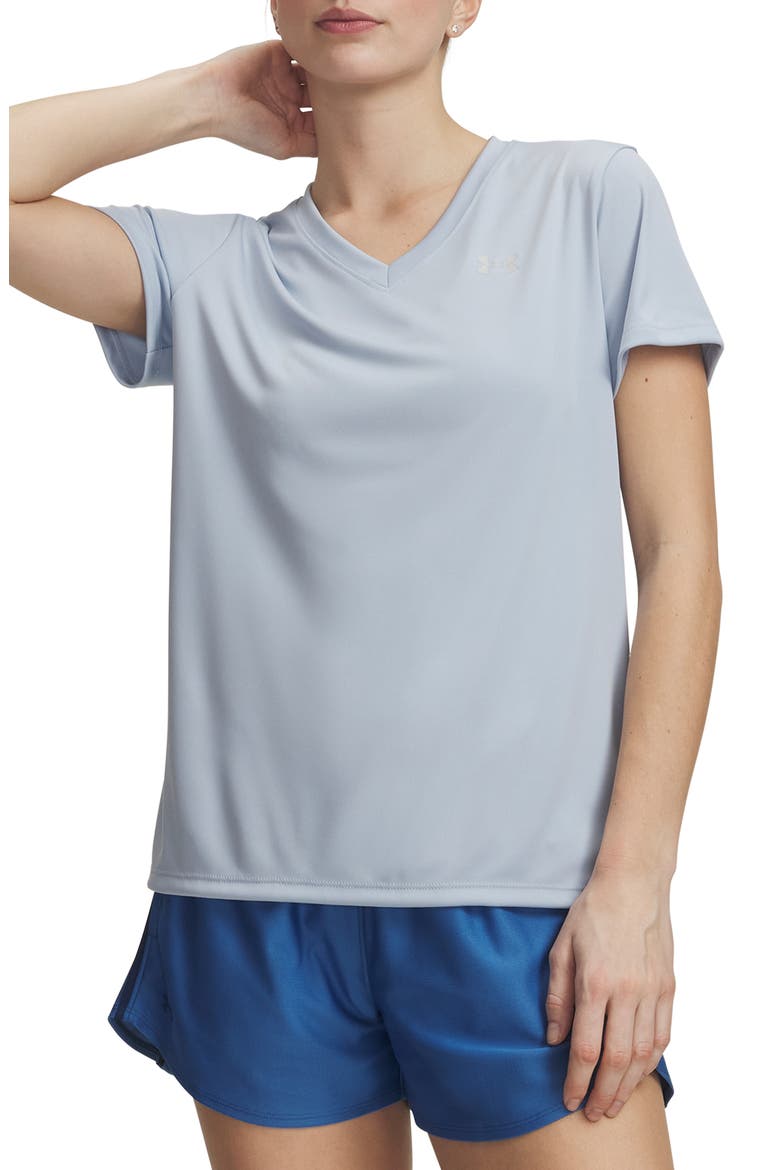 Velocity Solid V-Neck T-Shirt, Main, color, BLUE CALM