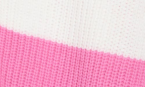 Design History Varsity Cardigan In Pink Dahlia