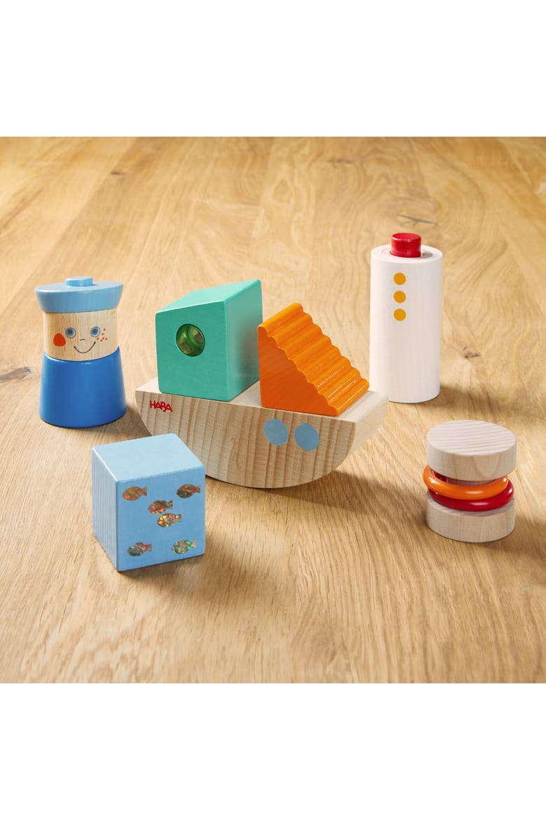 Discovery Boat Wooden Building Blocks Set, Alternate, color, Multi
