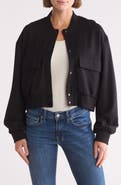 PATRIZIA LUCA Utility Pocket Crop Bomber Jacket