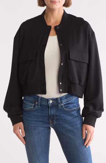 PATRIZIA LUCA Utility Pocket Crop Bomber Jacket