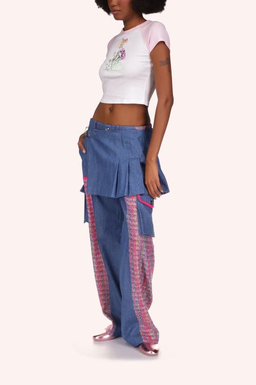 Anna Sui Micro Ribbed Raglan Baby Tee In Pink