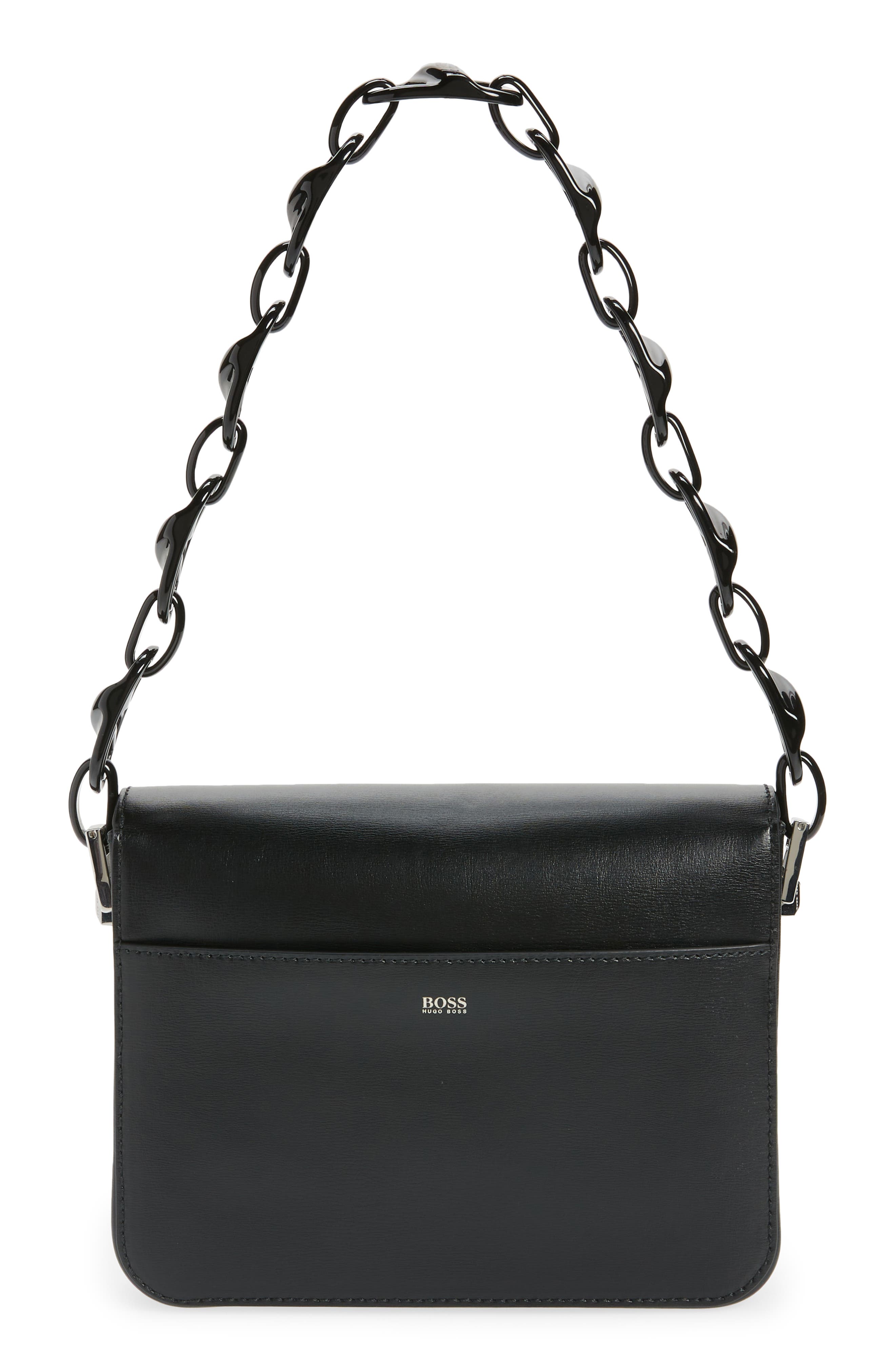 BOSS Nathalie Leather Shoulder Bag, Alternate, color, 