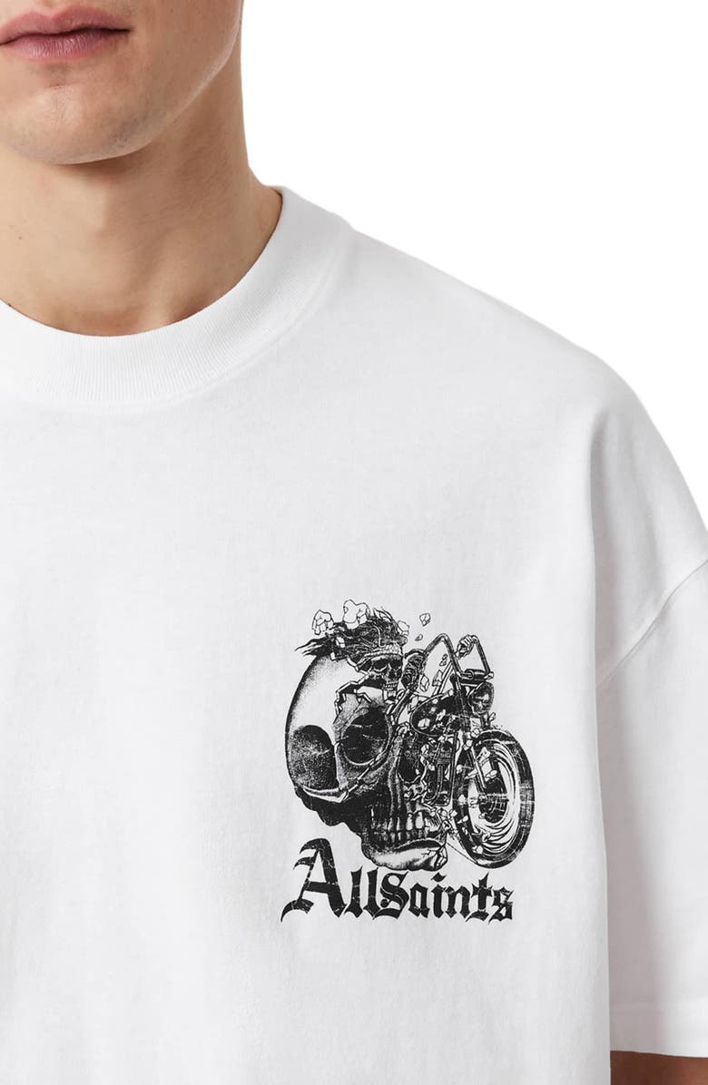 AllSaints Panhead Graphic T-Shirt, Alternate, color, Optic White