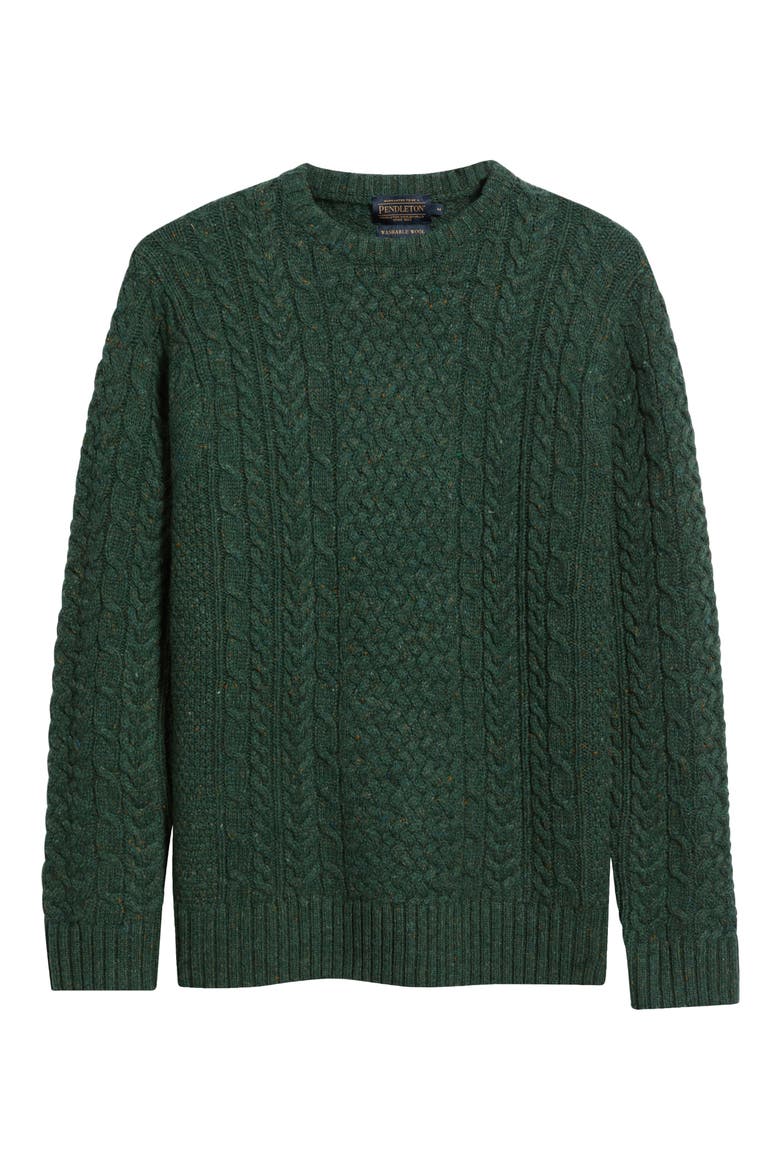 Fisherman Crewneck Wool Blend Sweater, Main, color, ELM DONEGAL