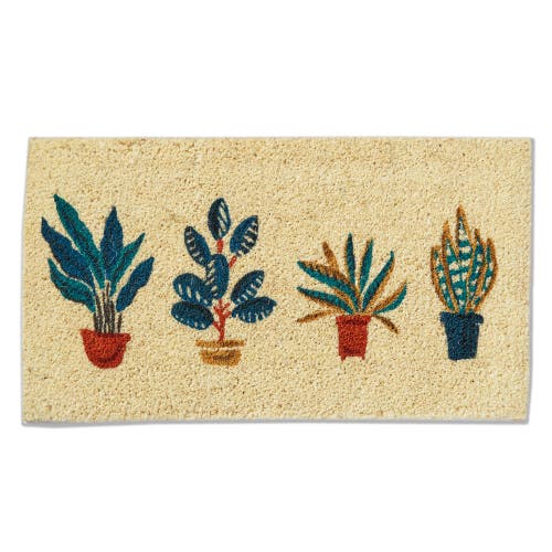 Tag Natural Coir Door Mat Potted Plants Everyday Green Multi In Multi