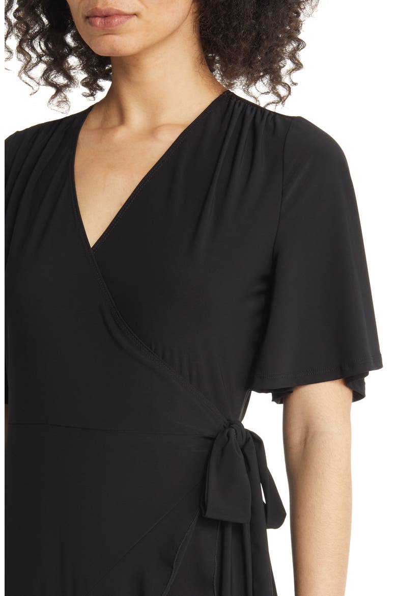 Miranda Midi Wrap Dress, Alternate, color, BLACK NOIR