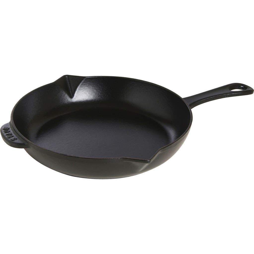 Staub 10" Enameled Cast Iron Fry Pan In Black