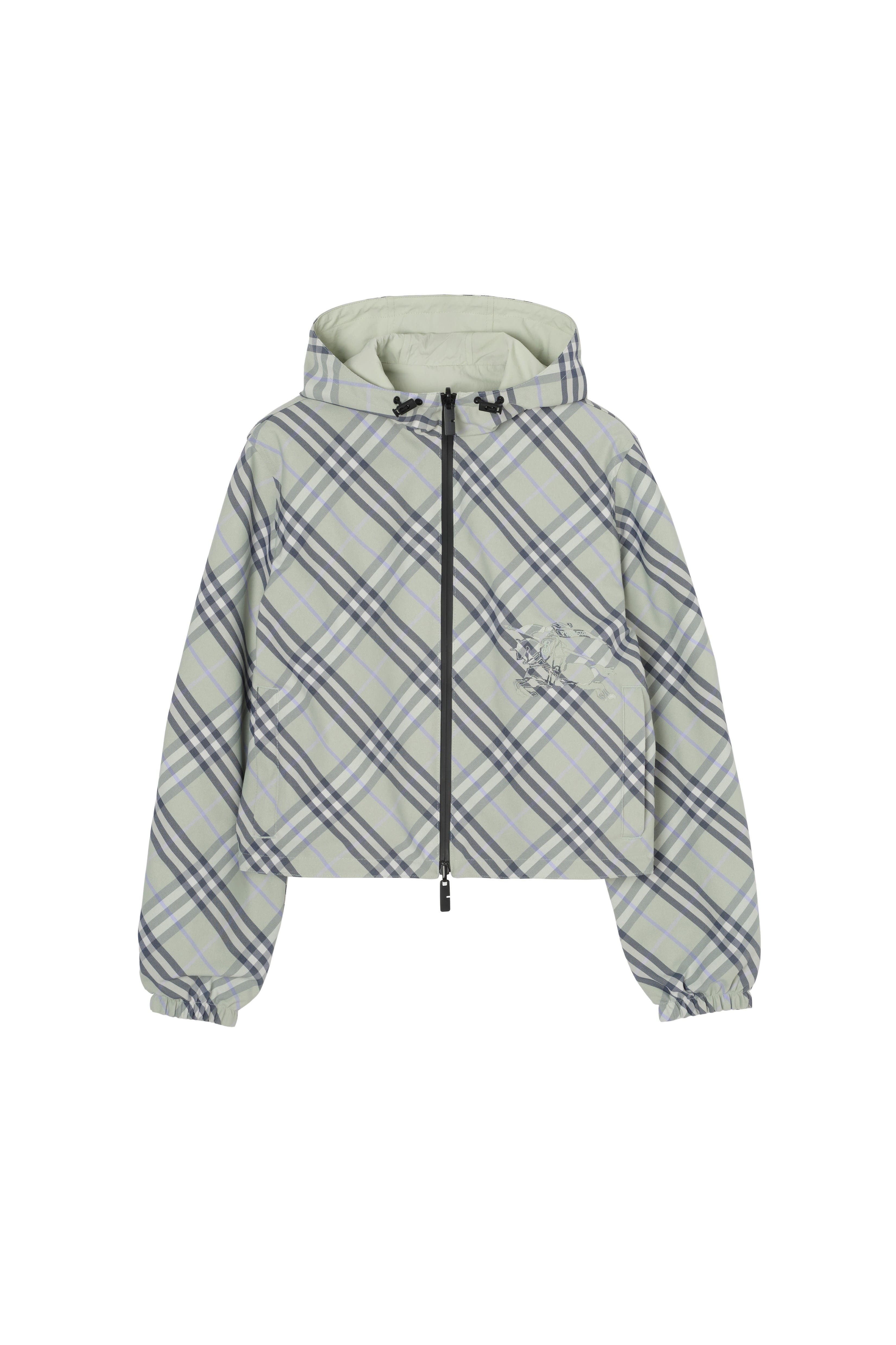 Cropped Reversible Check Jacket - image 2