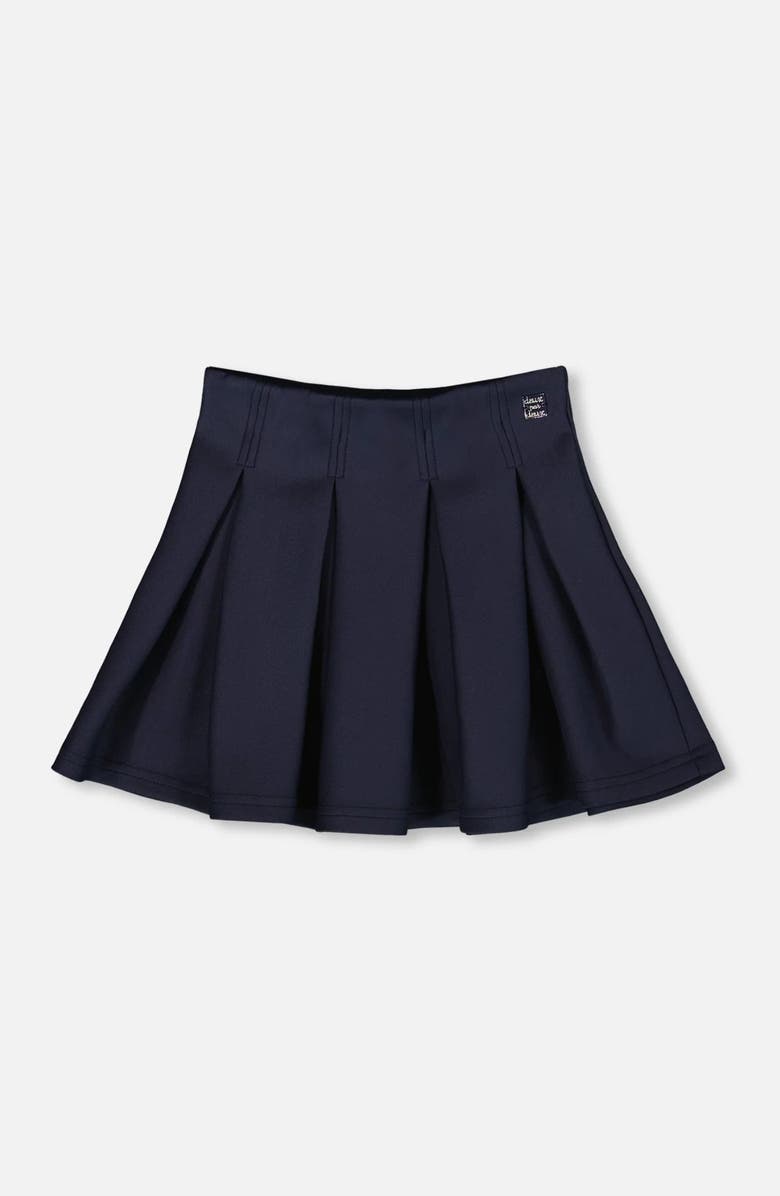 Deux par Deux Pleated Milano Skirt, Main, color, Navy Blue
