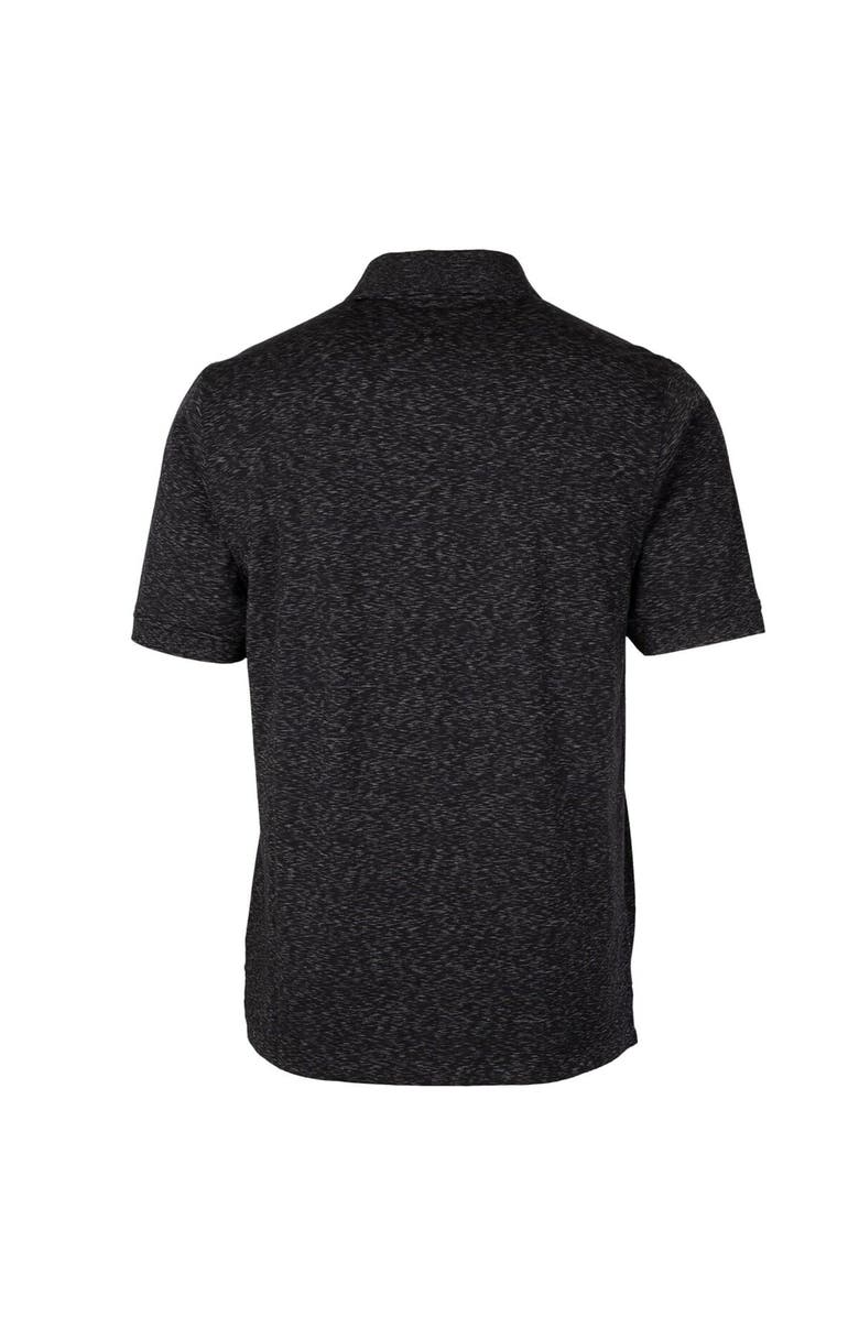 Cutter & Buck Men's Cutter & Buck Black Portland State Vikings Vault Advantage Tri-Blend Space Dye Big & Tall Polo, Alternate, color,