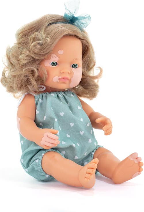 Miniland My Friends and Me Collection Baby Girl Doll with Dark Blonde Hair and Vitalago - 15" in Beige 