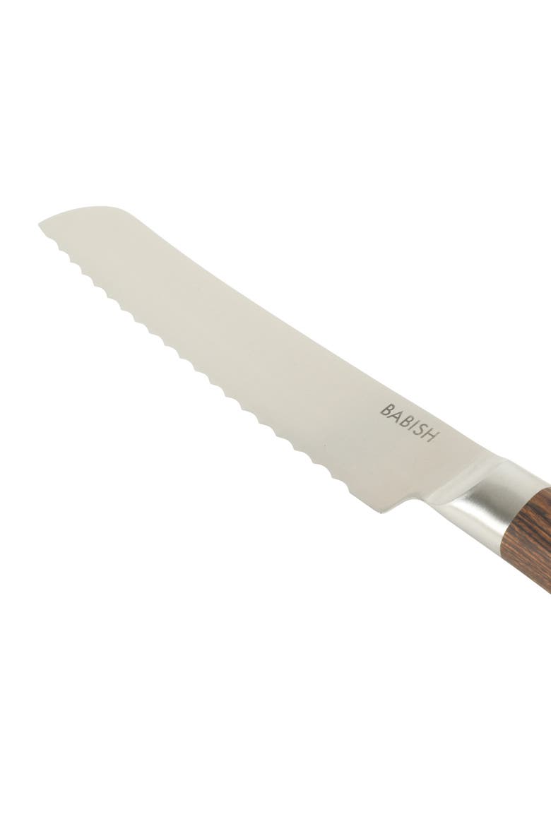 Bread Knife High Carbon 1.4116 German Steel Serrated Knife with Pakka Wood Handle, Alternate, color, Dark Brown