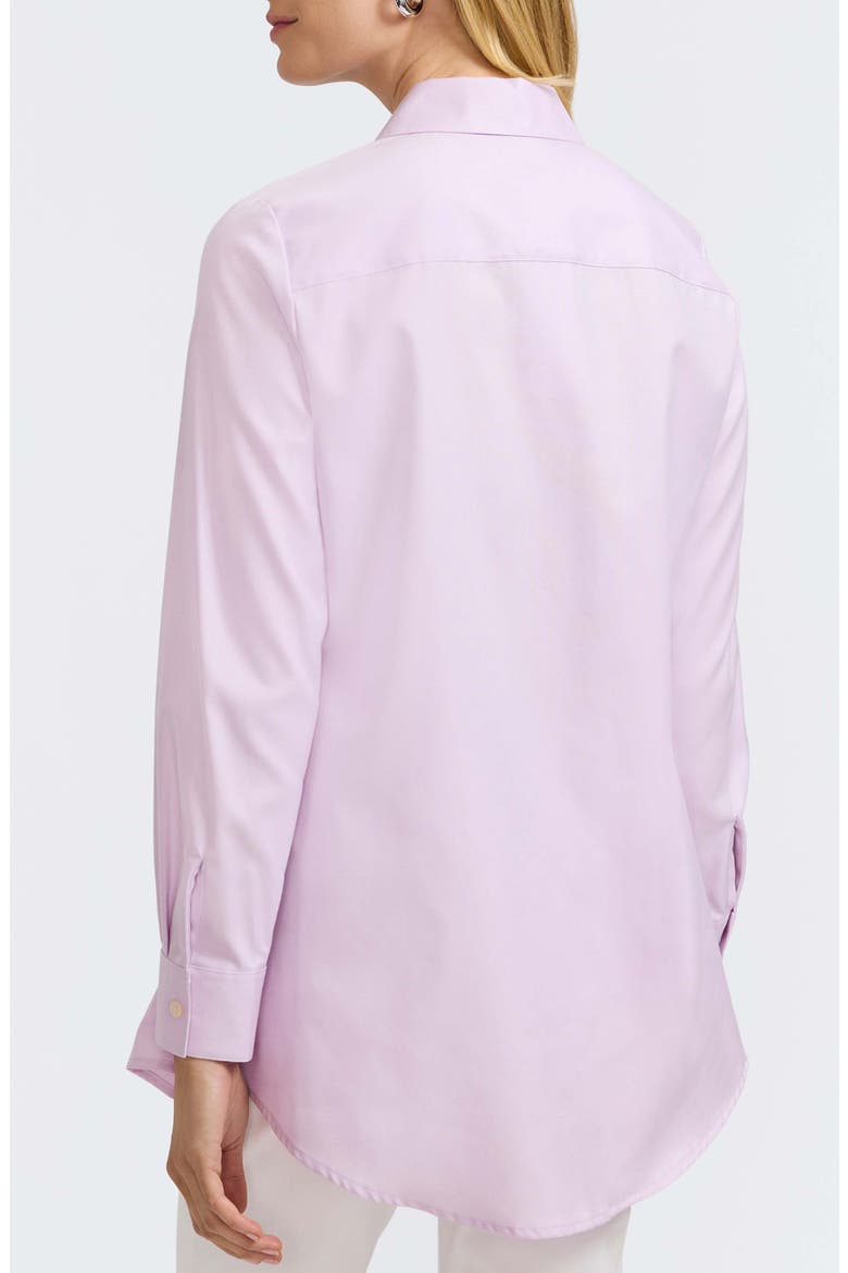 Cici Cotton Button-Up Tunic Shirt, Alternate, color, ORCHID BOUQUET