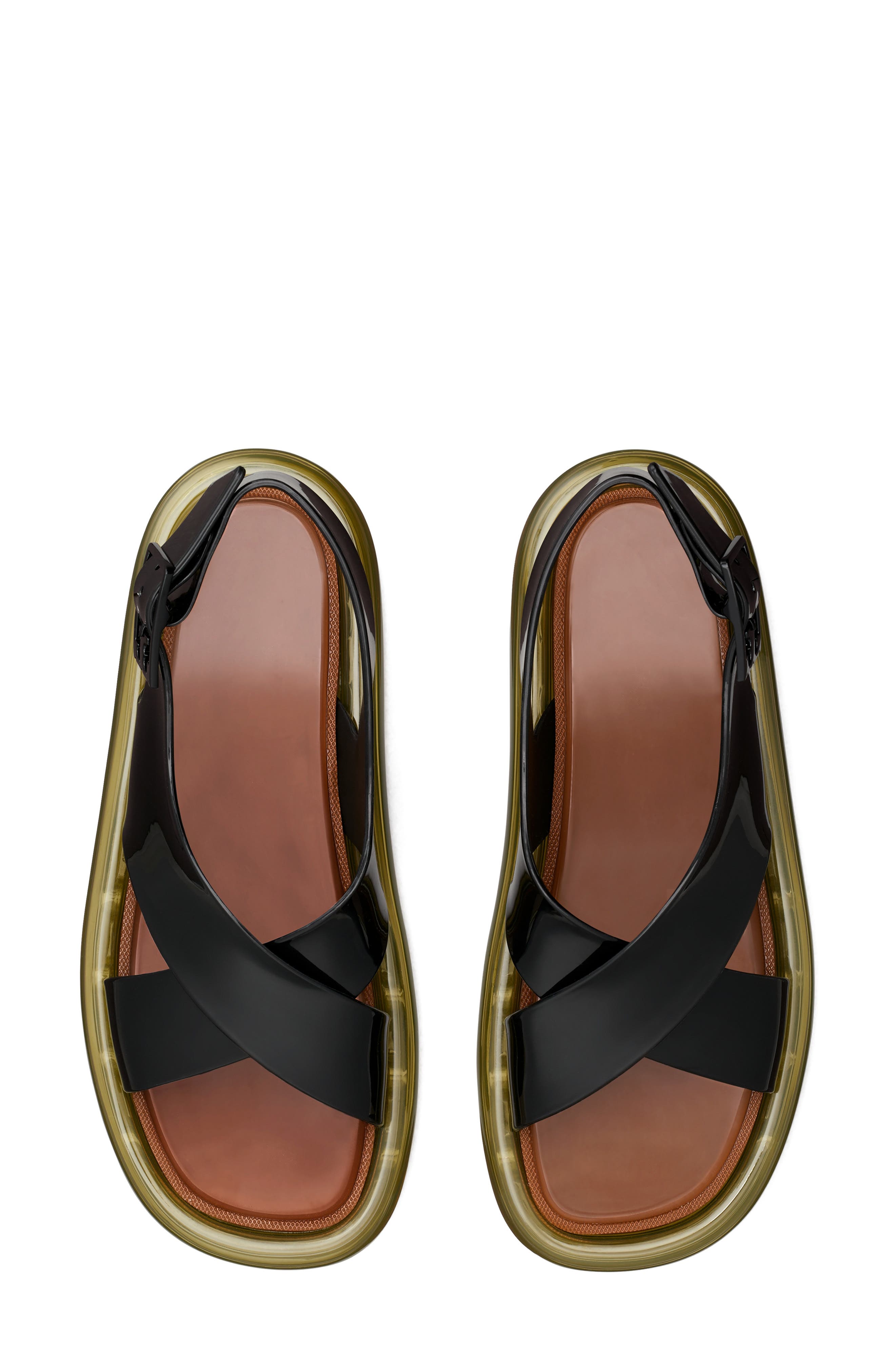 Tory Burch Crisscross Strap Bubble Jelly Sandal, Alternate, color, 