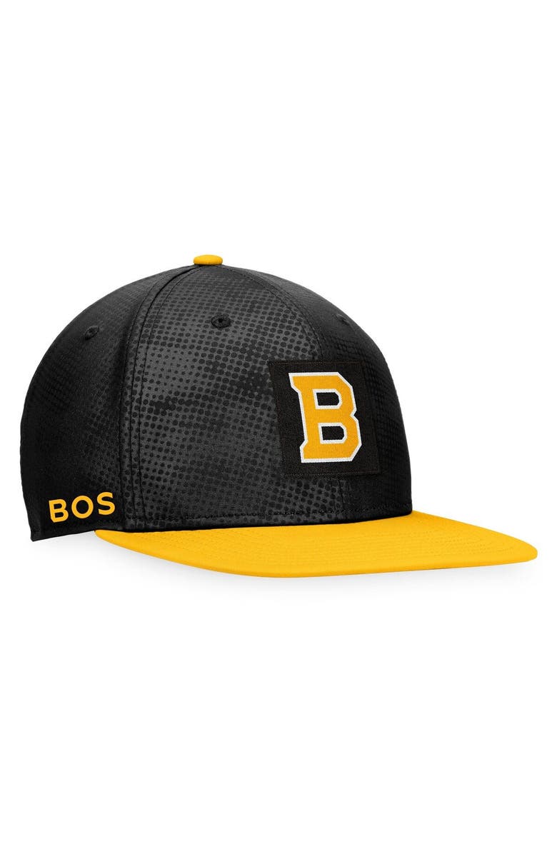 FANATICS Men's Fanatics Branded Black/Gold Boston Bruins Authentic Pro Alternate Logo Snapback Hat, Main, color, Black