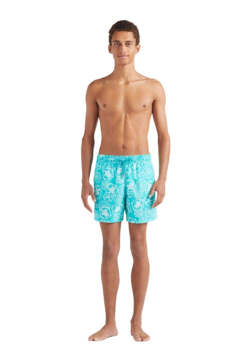 Vilebrequin Moorea Oursins Bicolores Swimsuit In Vert Disco
