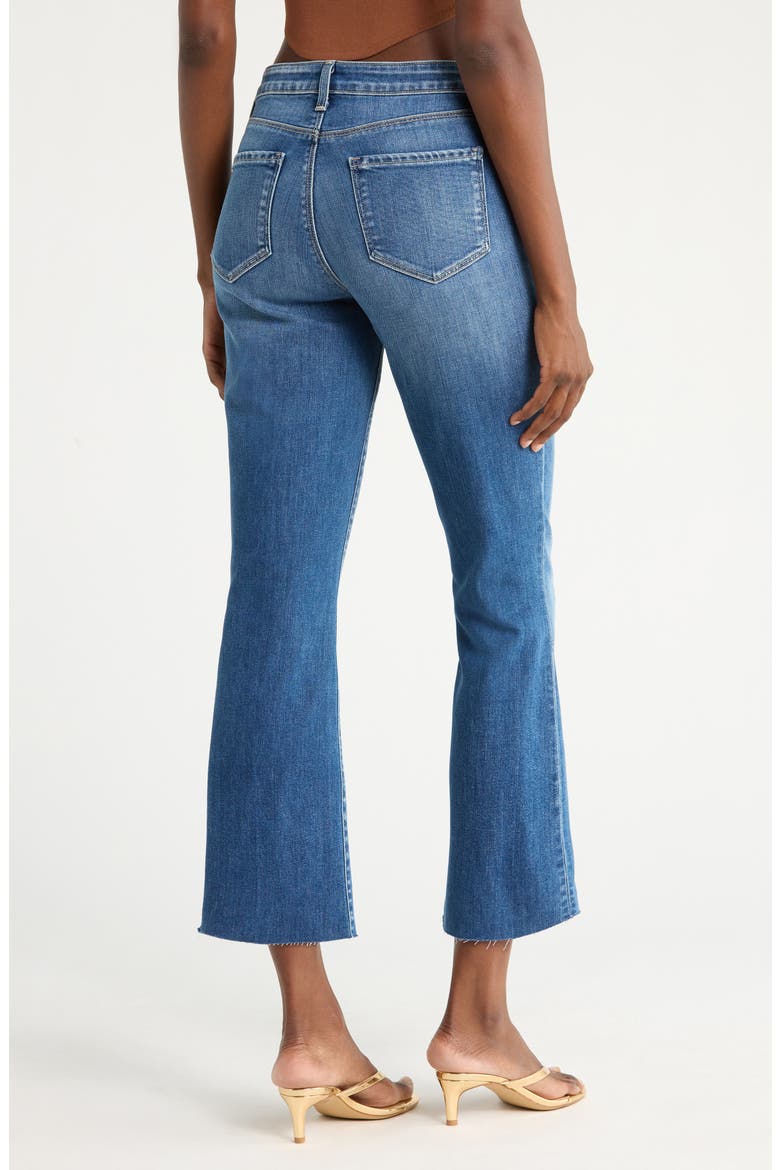 Kendra Raw Hem Crop Flare Jeans, Alternate, color, CAMBRIDGE