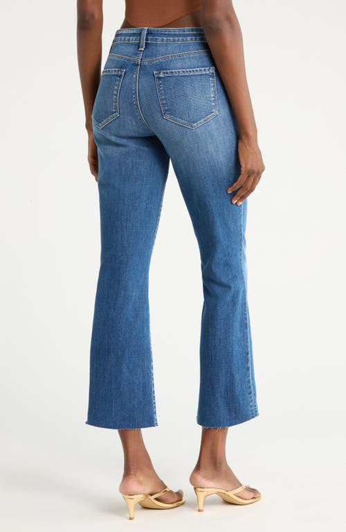 L Agence Kendra Cropped Distressed High-rise Flared Jeans In Blue