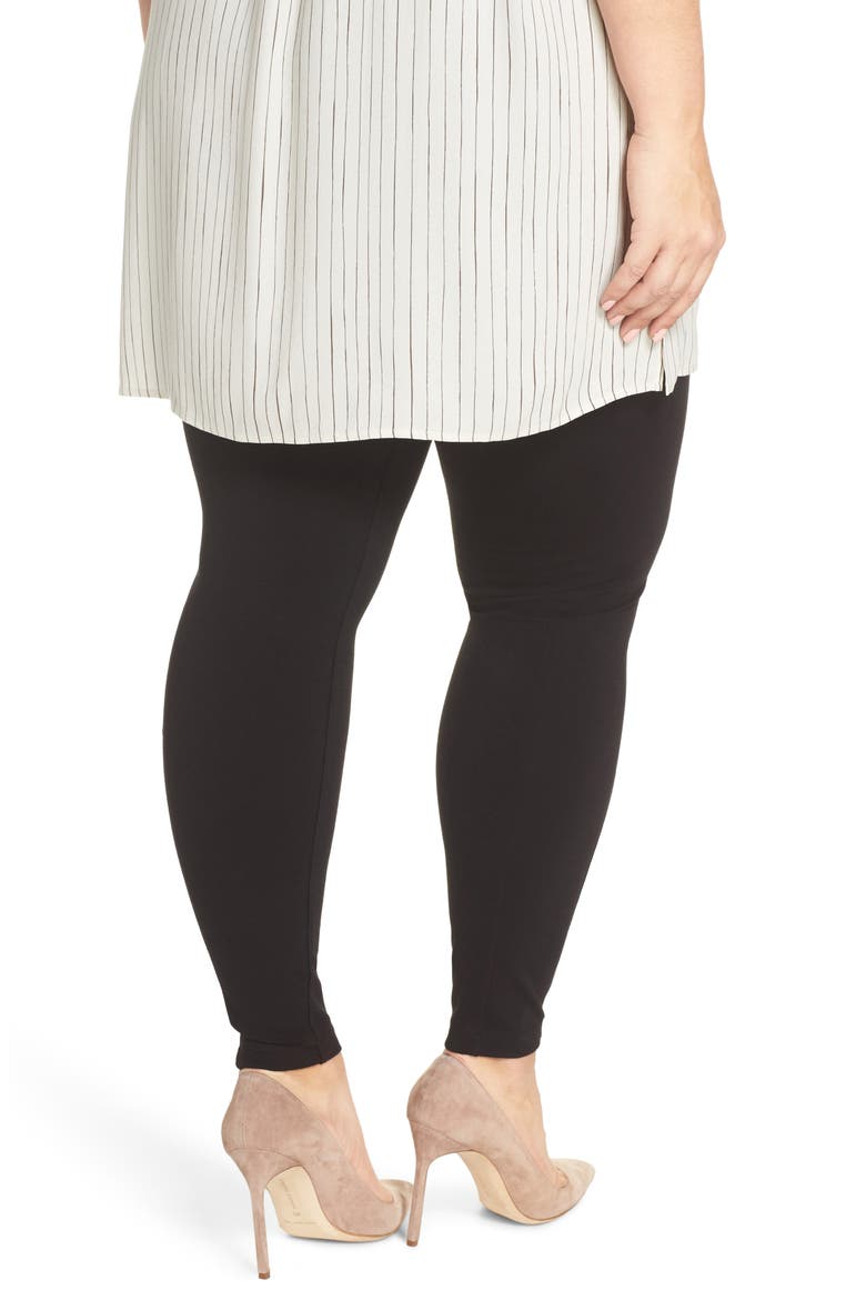 Reese Pintuck Ponte Leggings, Alternate, color, BLACK