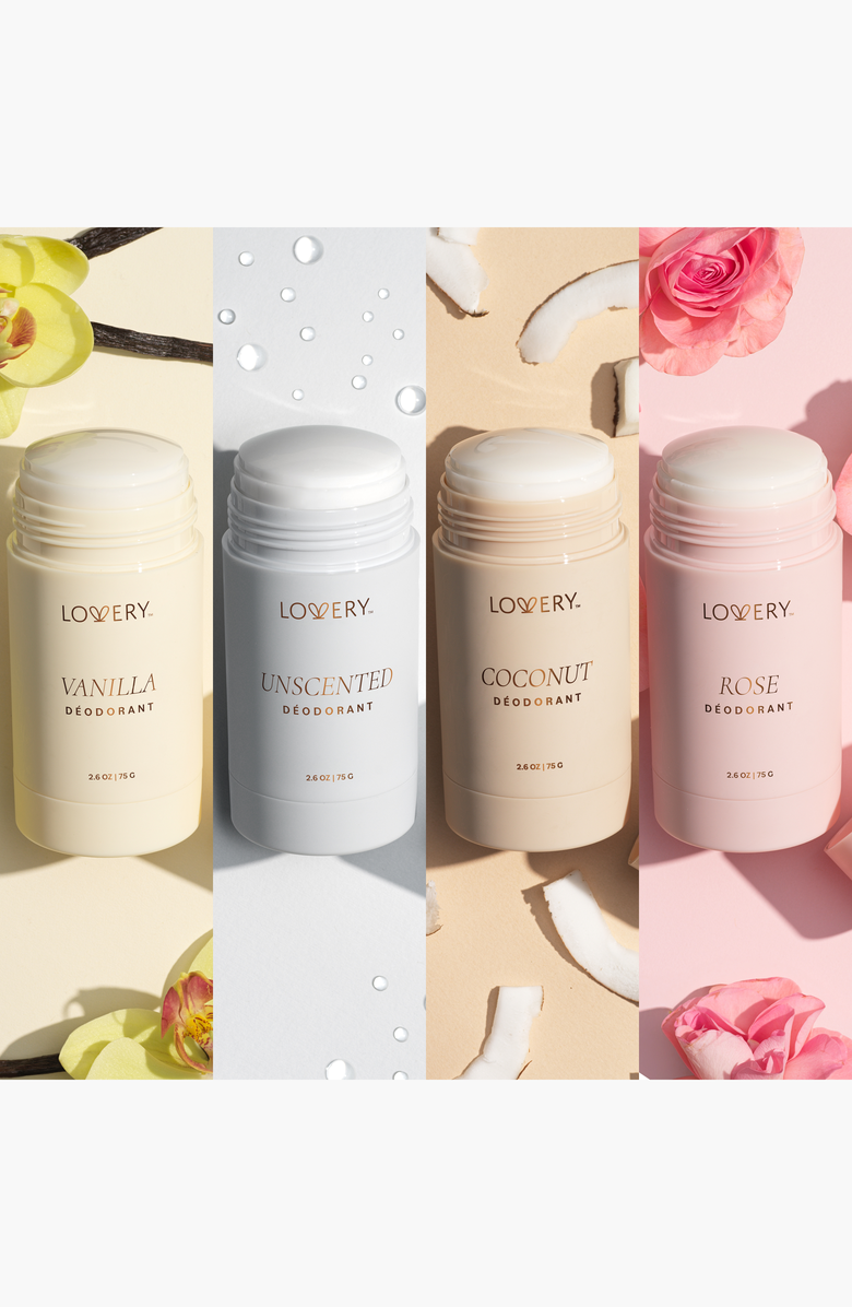 Lovery 4-Pack Aluminum Free Deodorant Stick Gift Set, Alternate, color, NO COLOR