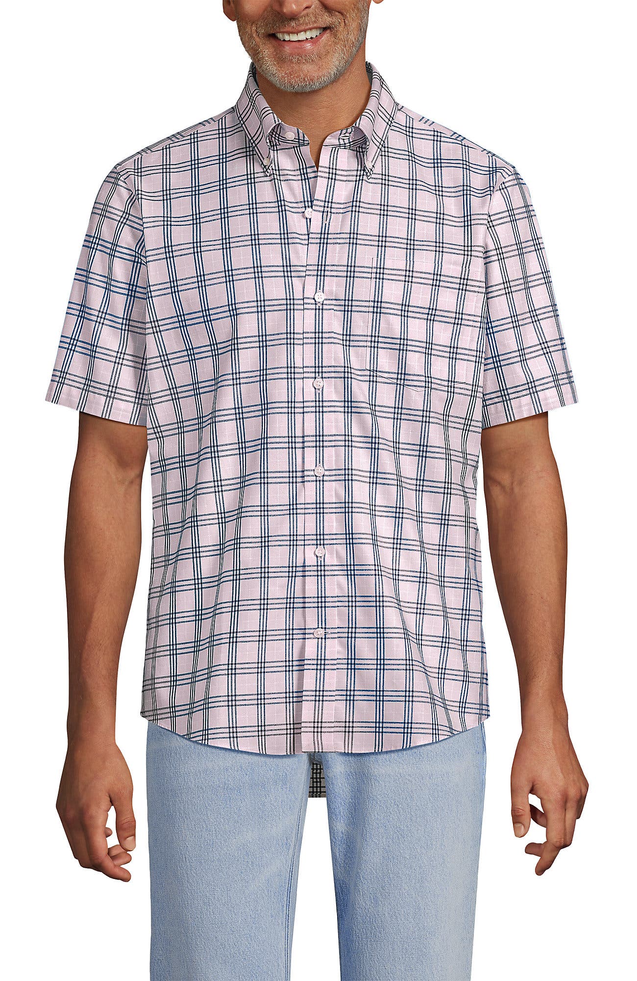 selected Sea Salt Pink/Navy Plaid