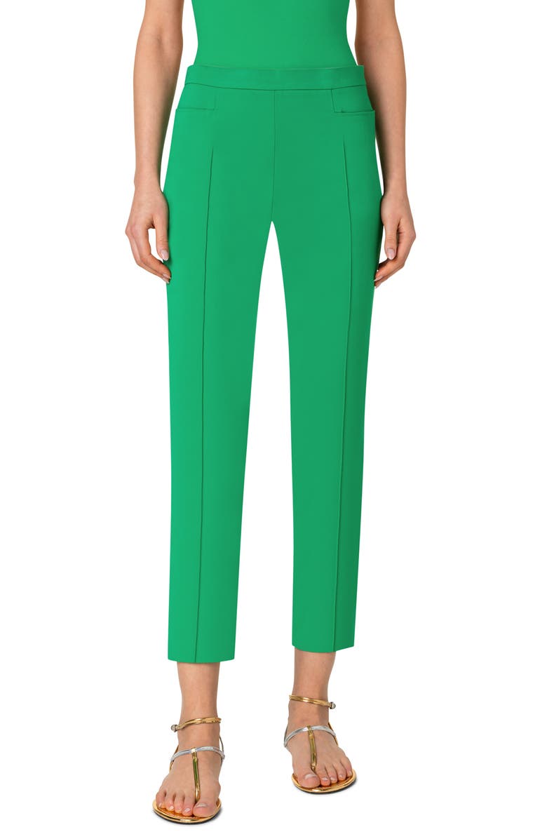 Akris punto Franca Techno Cotton Blend Ankle Pants, Main, color,
