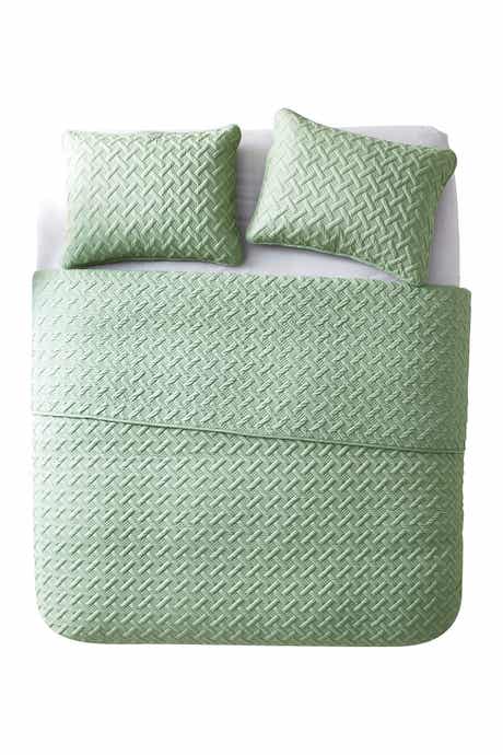 VCNY HOME Nina Embossed Basketweave Quilt Set - Twin