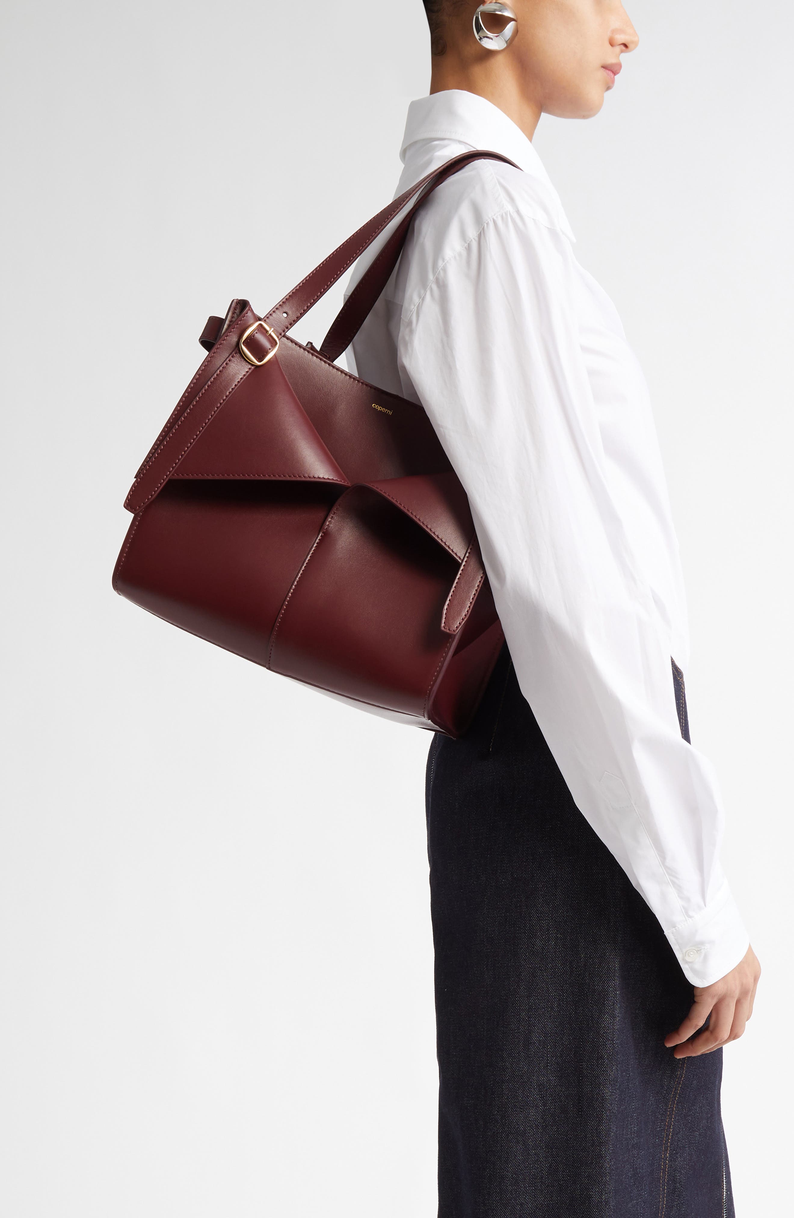 Coperni Medium Cabas Belted Shoulder Bag, Alternate, color, 