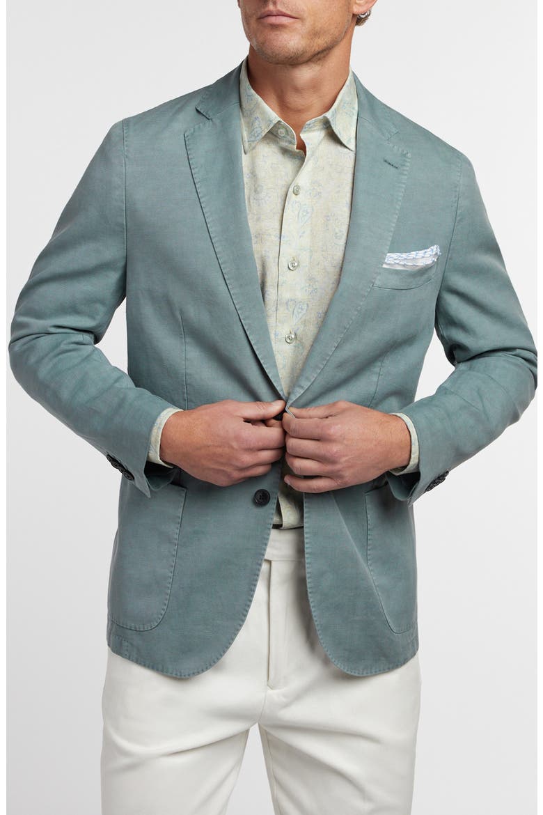 The Jackson Cotton & Linen Soft Coat, Main, color, BEACH GLASS