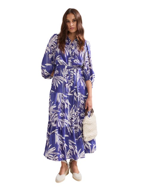 Coralie Print Shirt Midaxi Dress