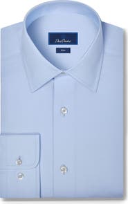 David Donahue Slim Fit Super Fine Twill Dress Shirt