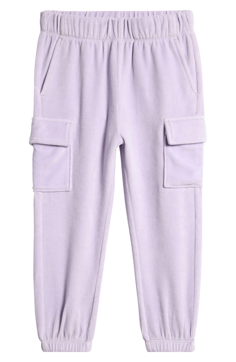 Tucker + Tate Kids' Velour Cargo Joggers, Main, color, Purple Petal