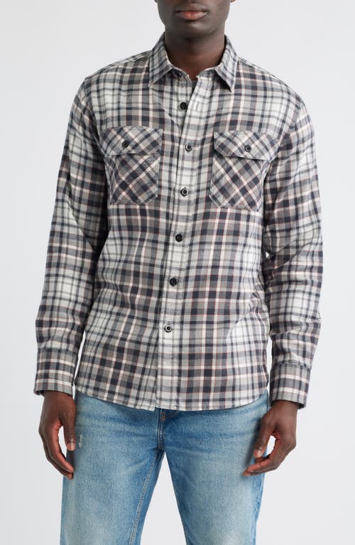 Pendleton Burnside Plaid Flannel Button-up Shirt In Gray