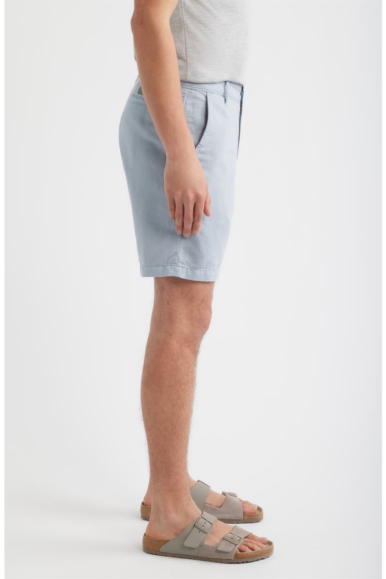 Wanderer Linen & Cotton Chino Shorts, Alternate, color, SMOKY SAPPHIRE