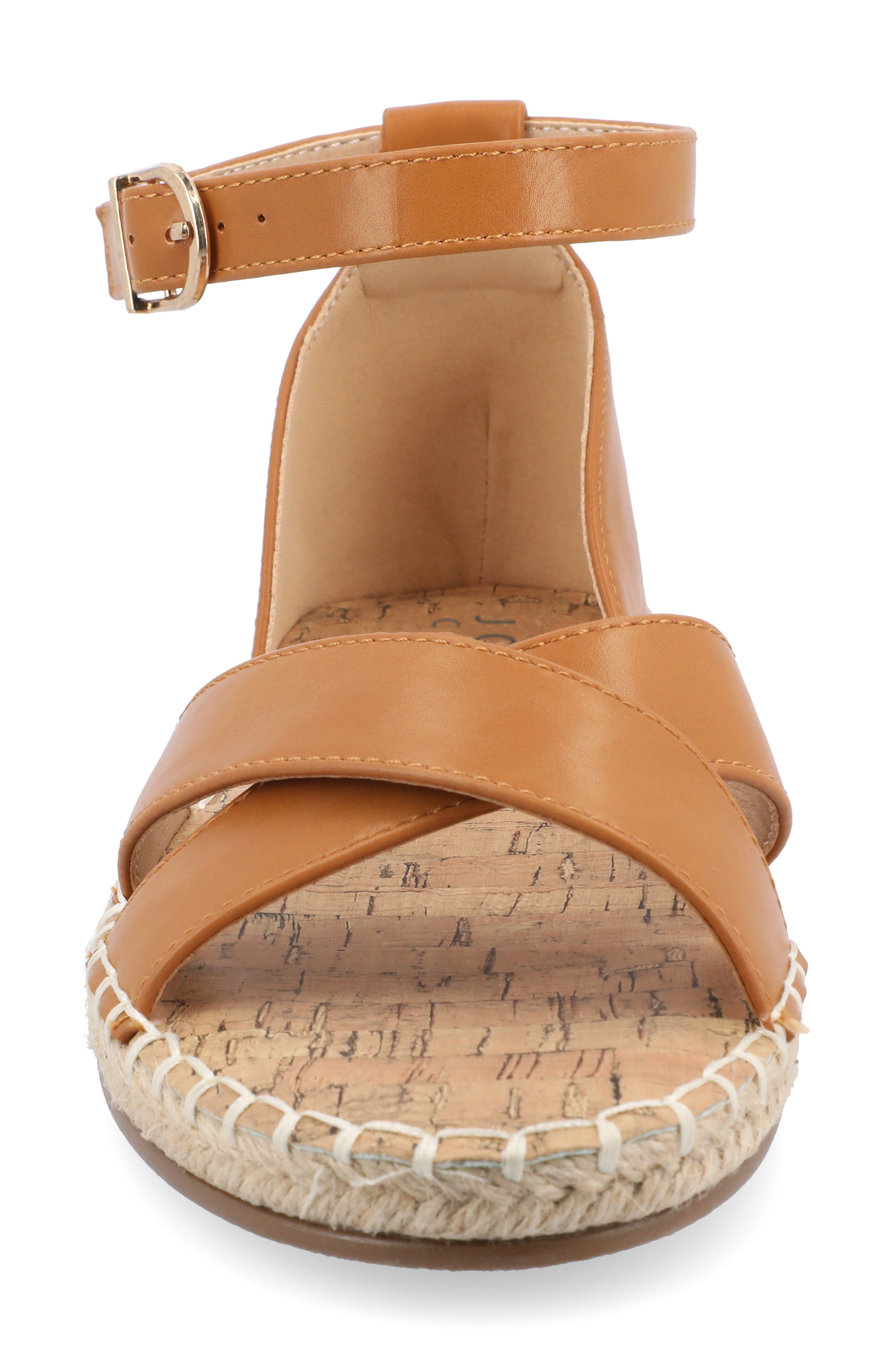 Journee Collection JOURNEE Lyddia Espadrille Sandal, Alternate, color, Cognac