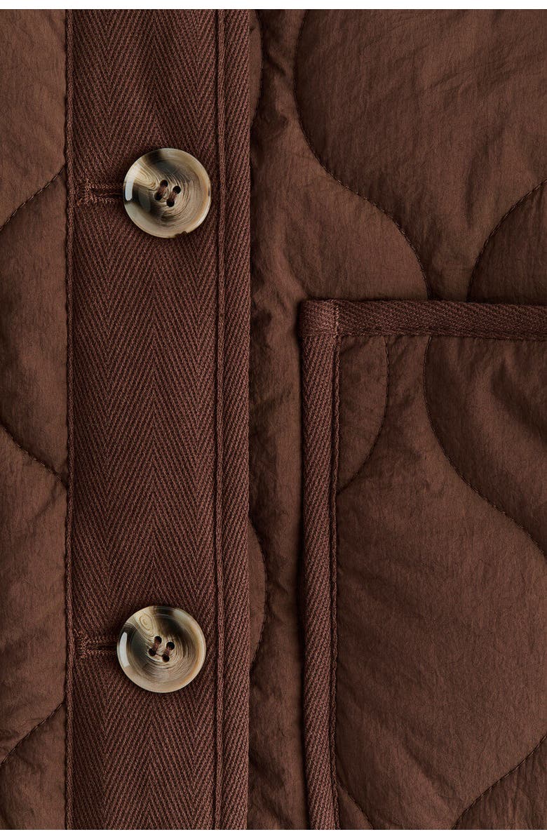 H&M Quilted Jacket, Alternate, color, Dark Brown
