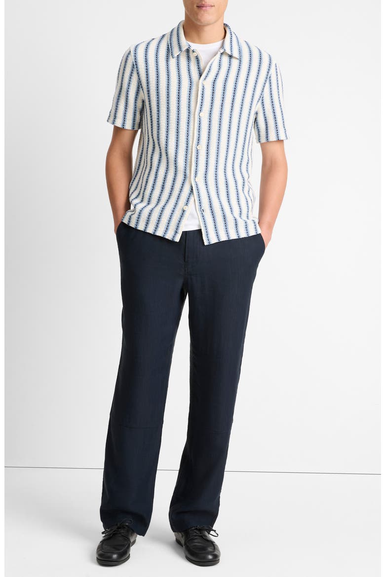 Classic Fit Short Sleeve Button-Up Shirt, Alternate, color, CABO BLUE COMBO