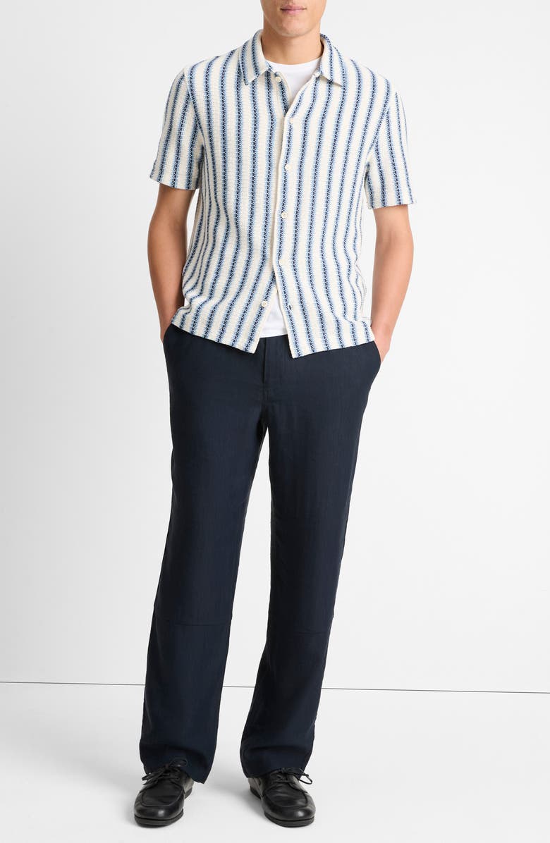 Vince Classic Fit Short Sleeve Button-Up Shirt, Alternate, color, Cabo Blue Combo