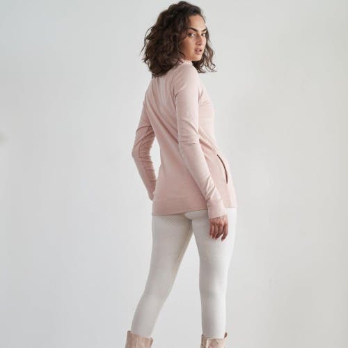 Eavolu Acadia Split-sleeve Long-sleeve Top In Rose Quartz