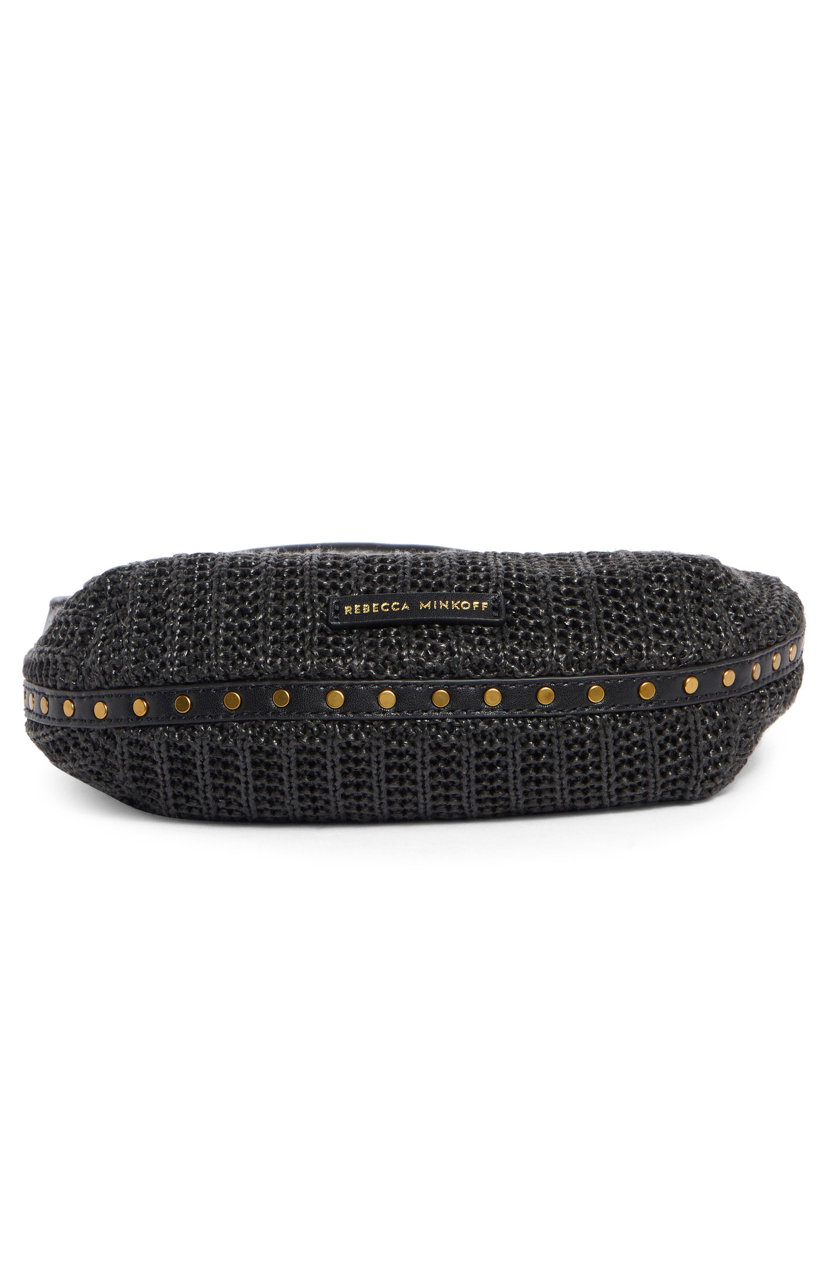 Rebecca Minkoff Darren Crescent Crossbody Bag, Alternate, color, Black