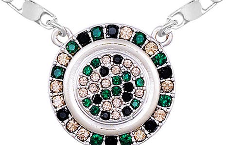 Vince Camuto Crystal Pendant Set Of 2 Chain Necklaces In Silver Tone