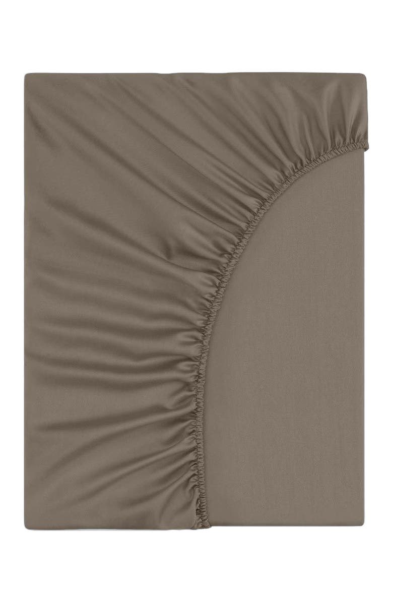 Eden Fitted Sheet, Alternate, color, Brown