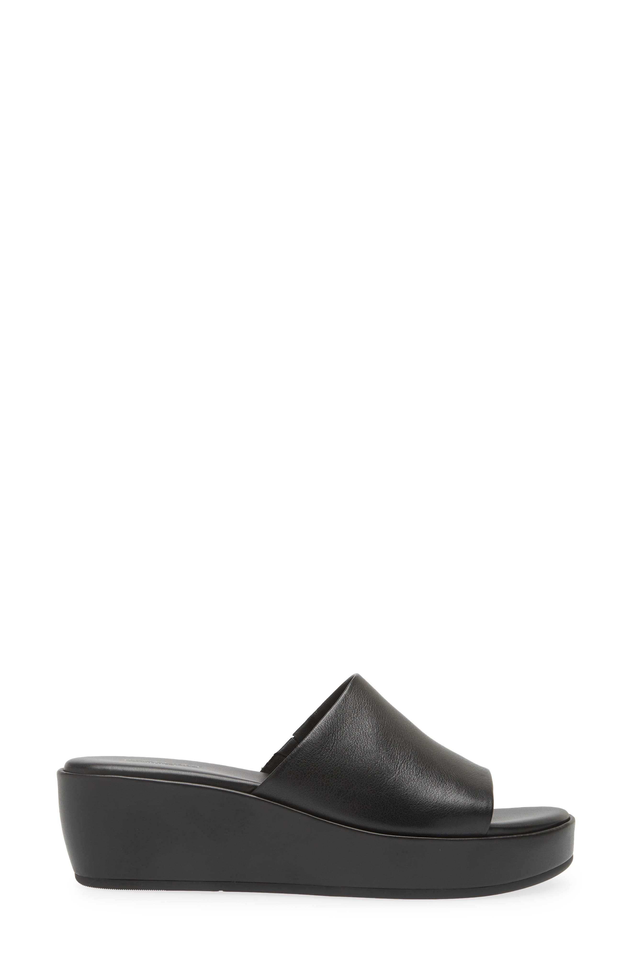 Rockport Aubriella Wedge Sandal, Alternate, color, Black Leather