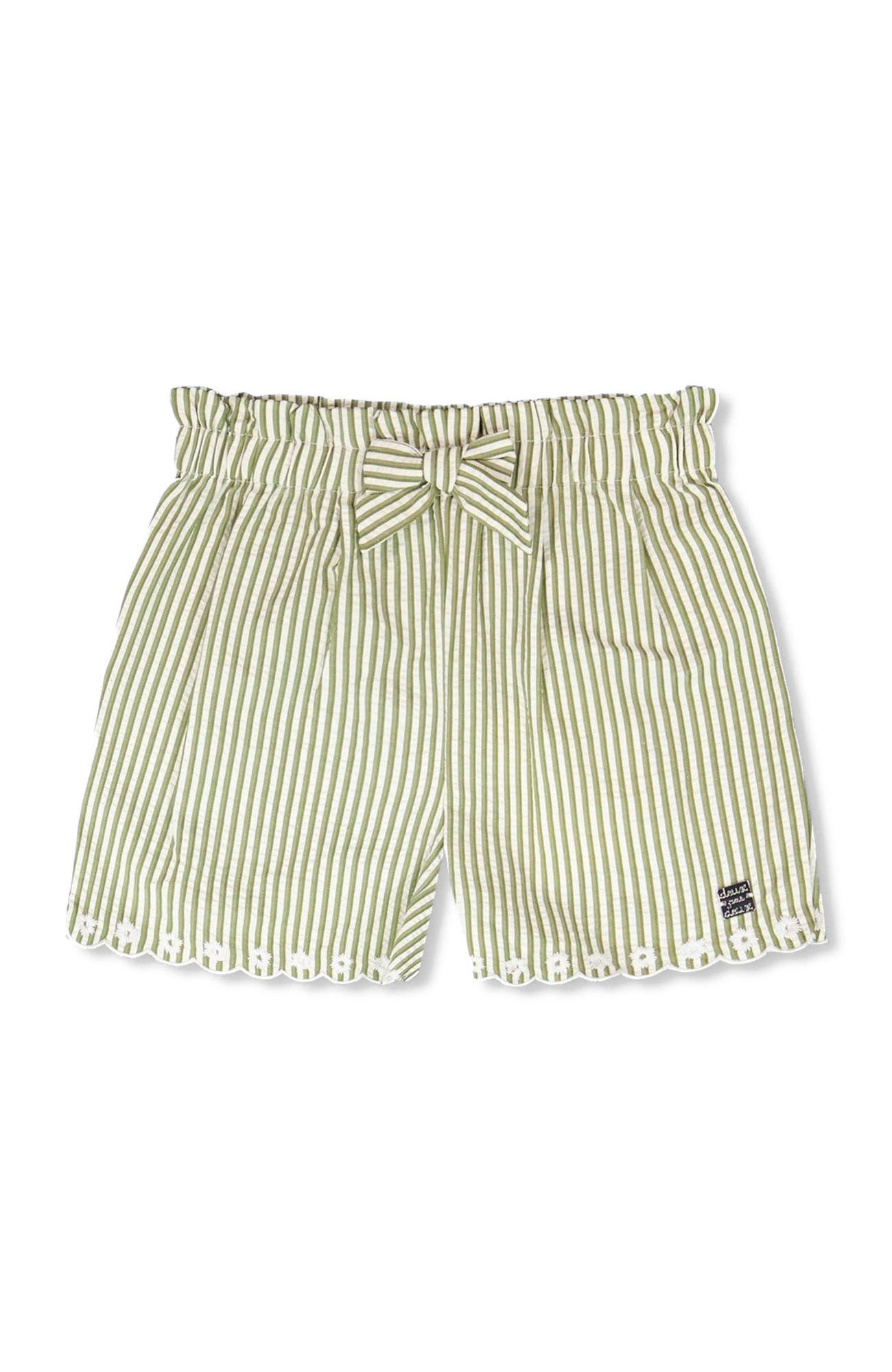 selected Green & Off White Stripes