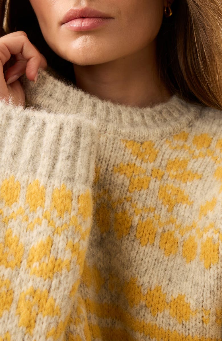 Faherty Powder Peak Alpaca Blend Crewneck Sweater, Alternate, color, Glacier Oat