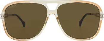 63mm Aviator Sunglasses