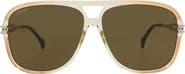 Gucci 63mm Aviator Sunglasses