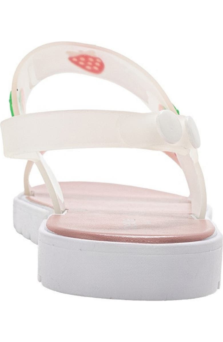 bebe Odette Strawberry Sandal, Alternate, color, Clear