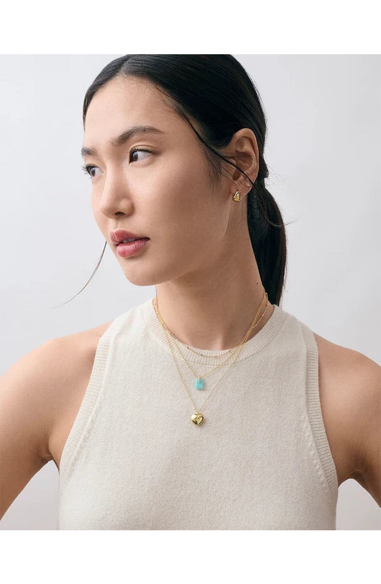 Astley Clarke Gold Mini Heart Locket Necklace, Alternate, color, Gold